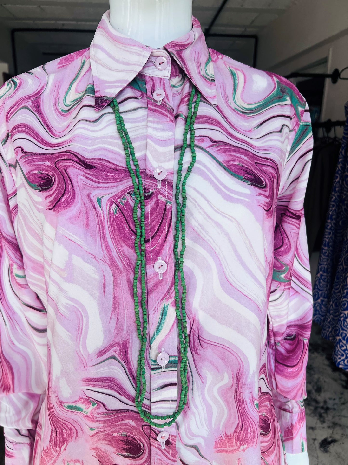 Necklace - Green Beads