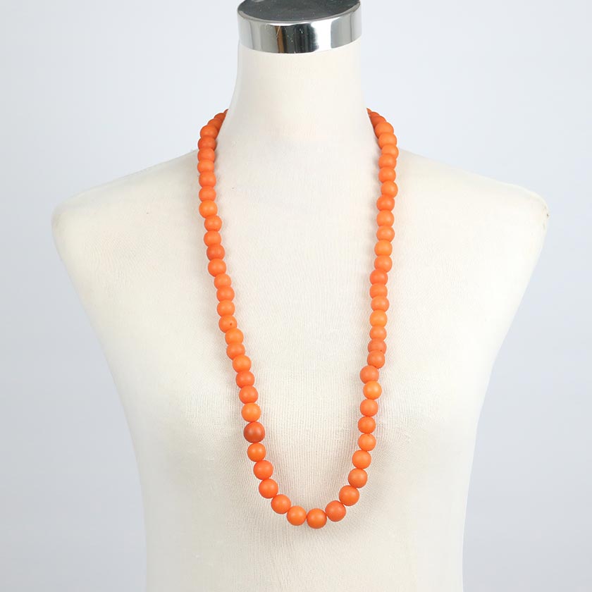 Necklace Beaded - Orange