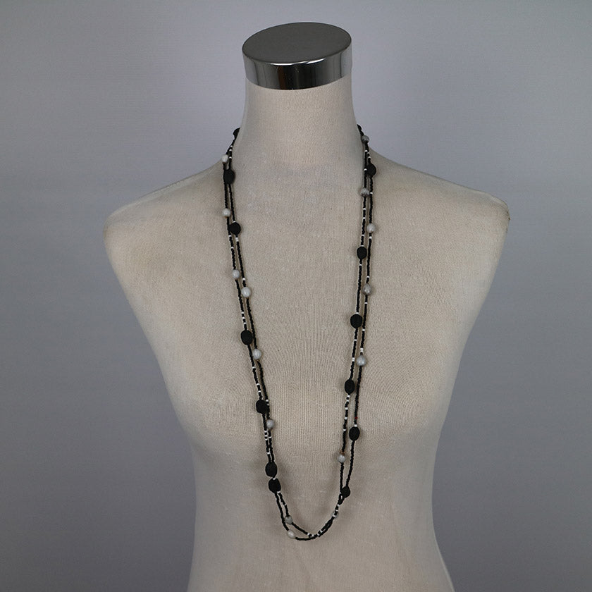 Necklace - Black & Silver