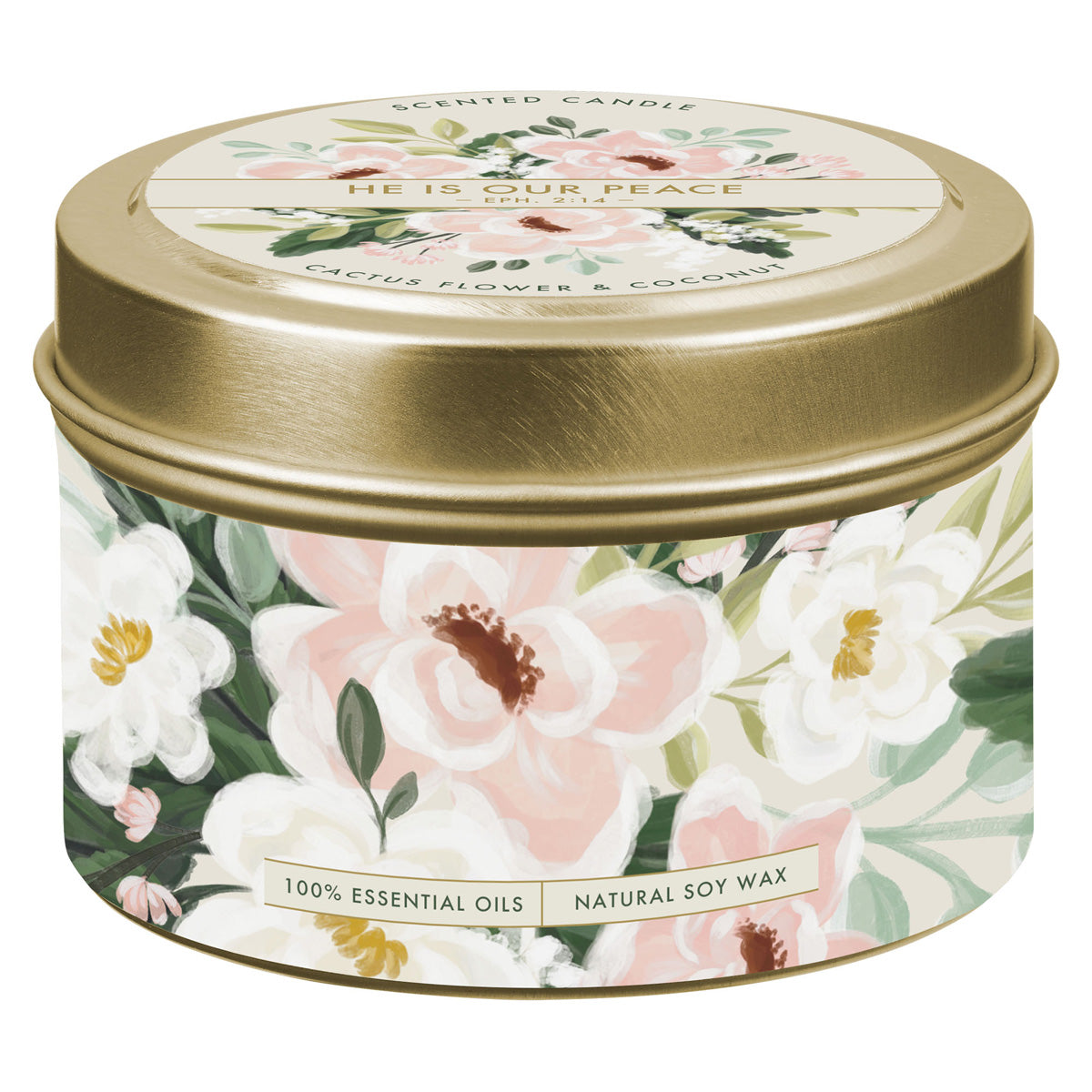 Scented Candle Tin - Cactus Flower and Coconut