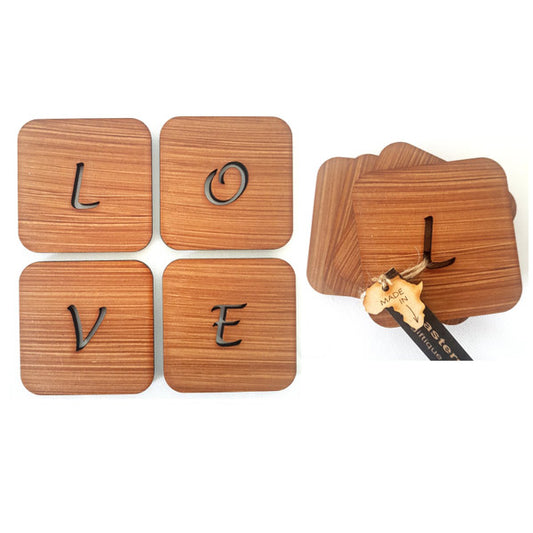 Coasters - Love (Set of 4)