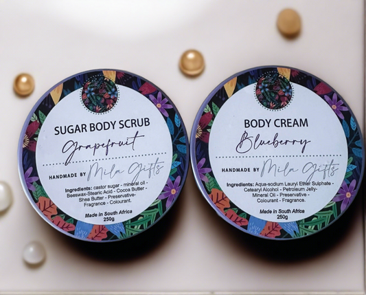 Body Cream & Sugar Body Scrub Set