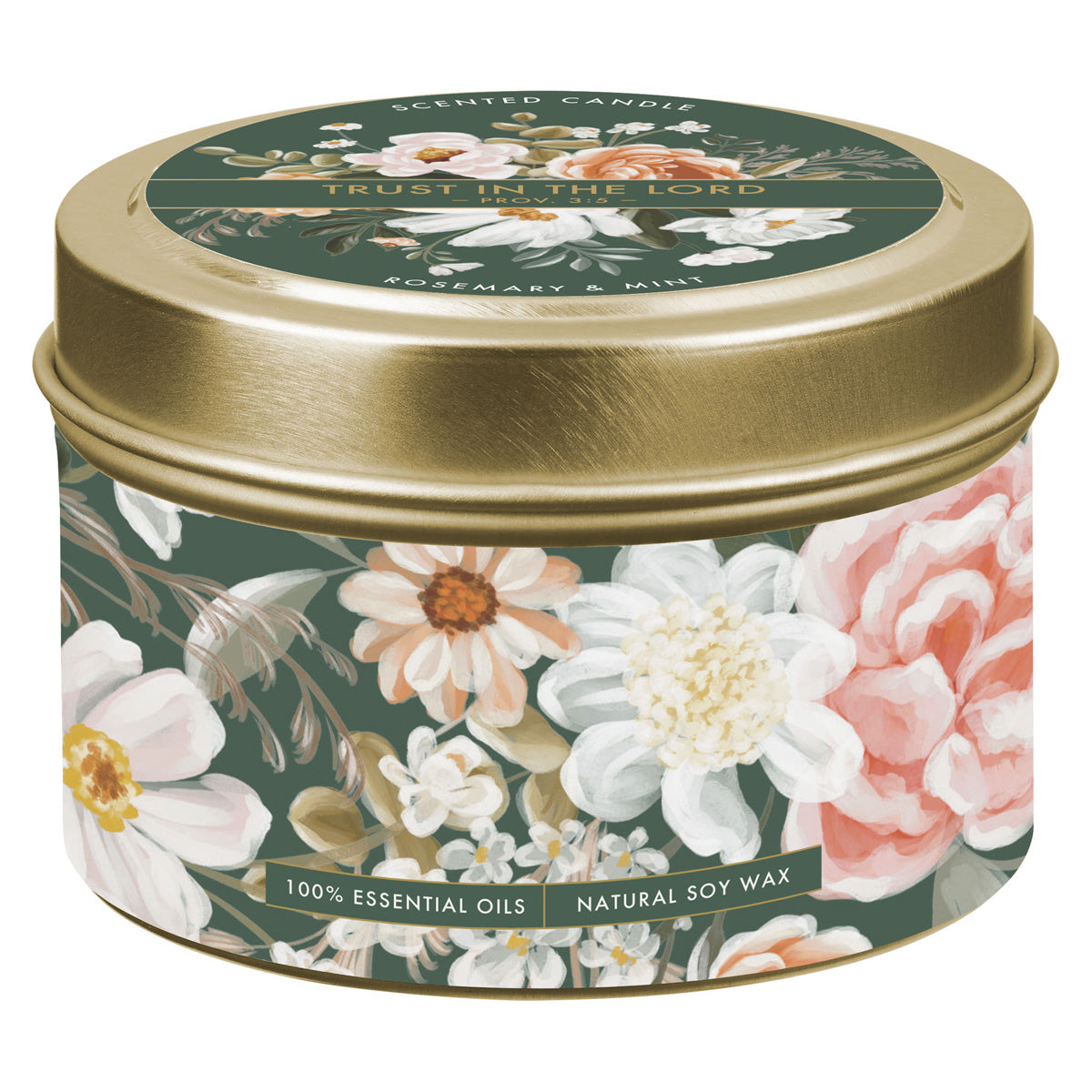 Scented Candle Tin - Rosemary & Mint Scented