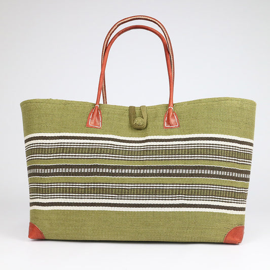 Bag Sisal Tote- Wild Silk Stripe