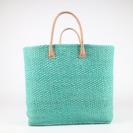 Bag Sisal Tote - Aqua