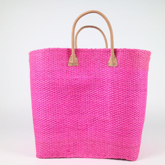 Bag Sisal Tote - Fushia