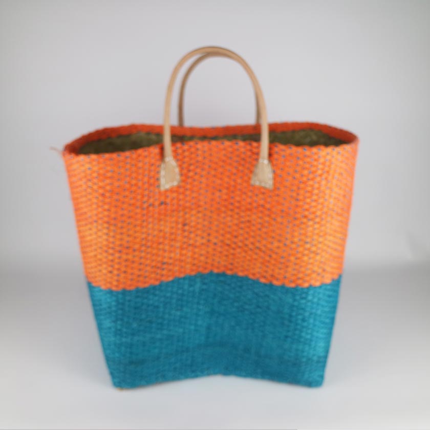 Bag Sisal - Orange & Turquoise