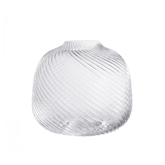 Vase Glass-Ribbed Medium